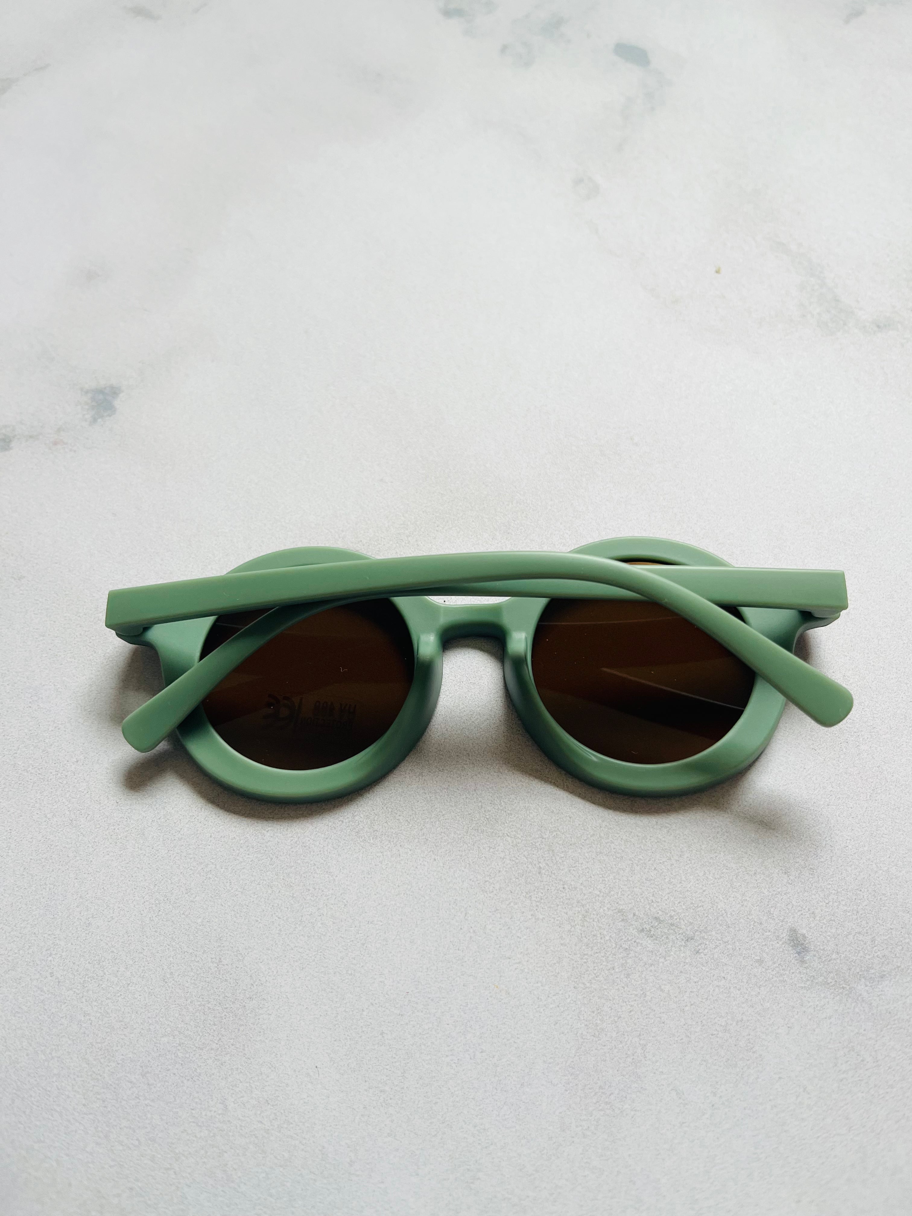 Luna Rose Round Two Tone Sunglasses Leopard / Green
