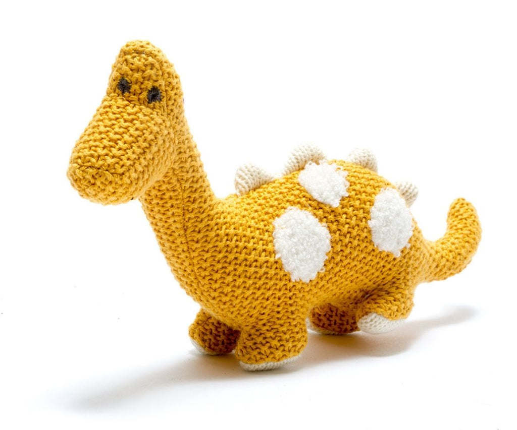 Knitted Small Organic Cotton Diplodocus Toy