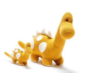 Knitted Small Organic Cotton Diplodocus Toy