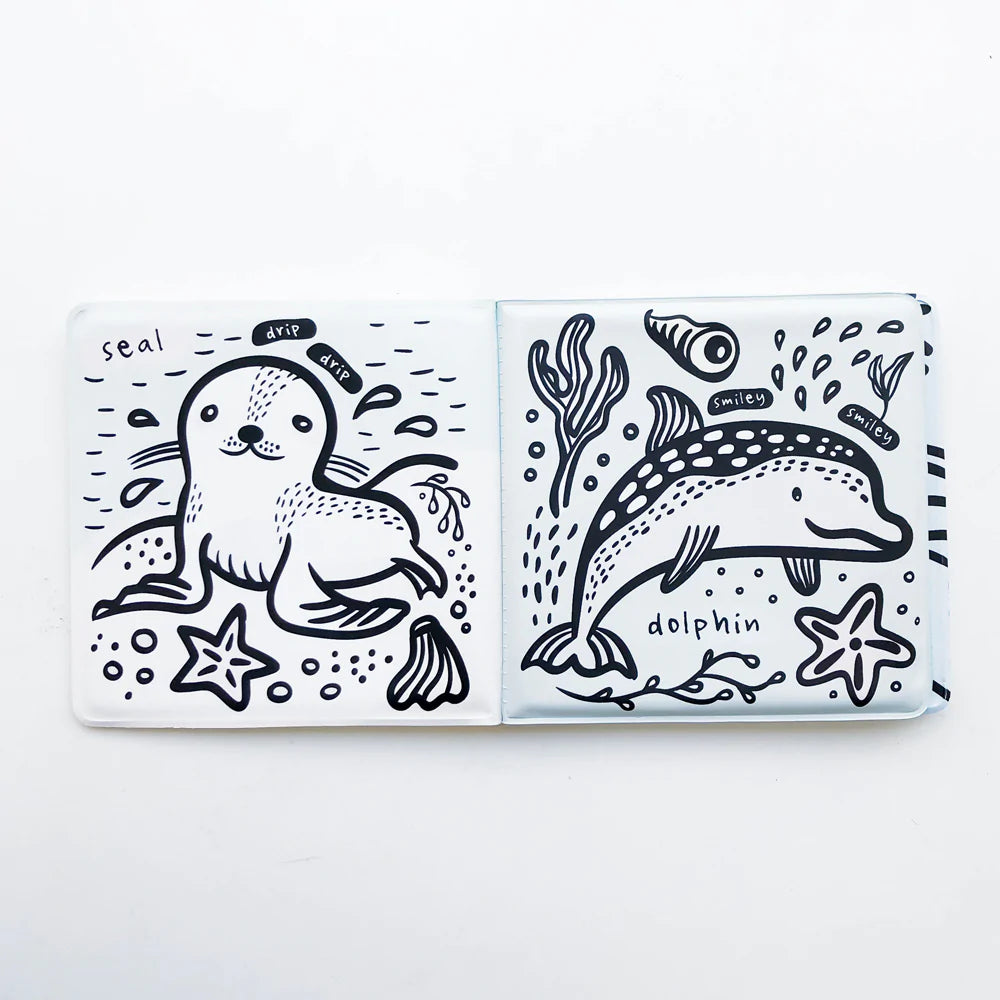 Wee Gallery Colour Me Bath Books - Water Animals