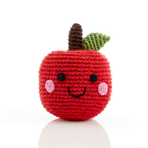 Knitted Apple Friendly Fruit Rattle