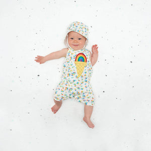 Bonnie Mob Rainbow Ice Cream Sleeveless Romper