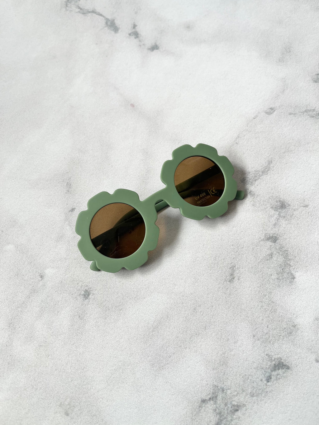 Luna Rose Flower Sunglasses Matte Green