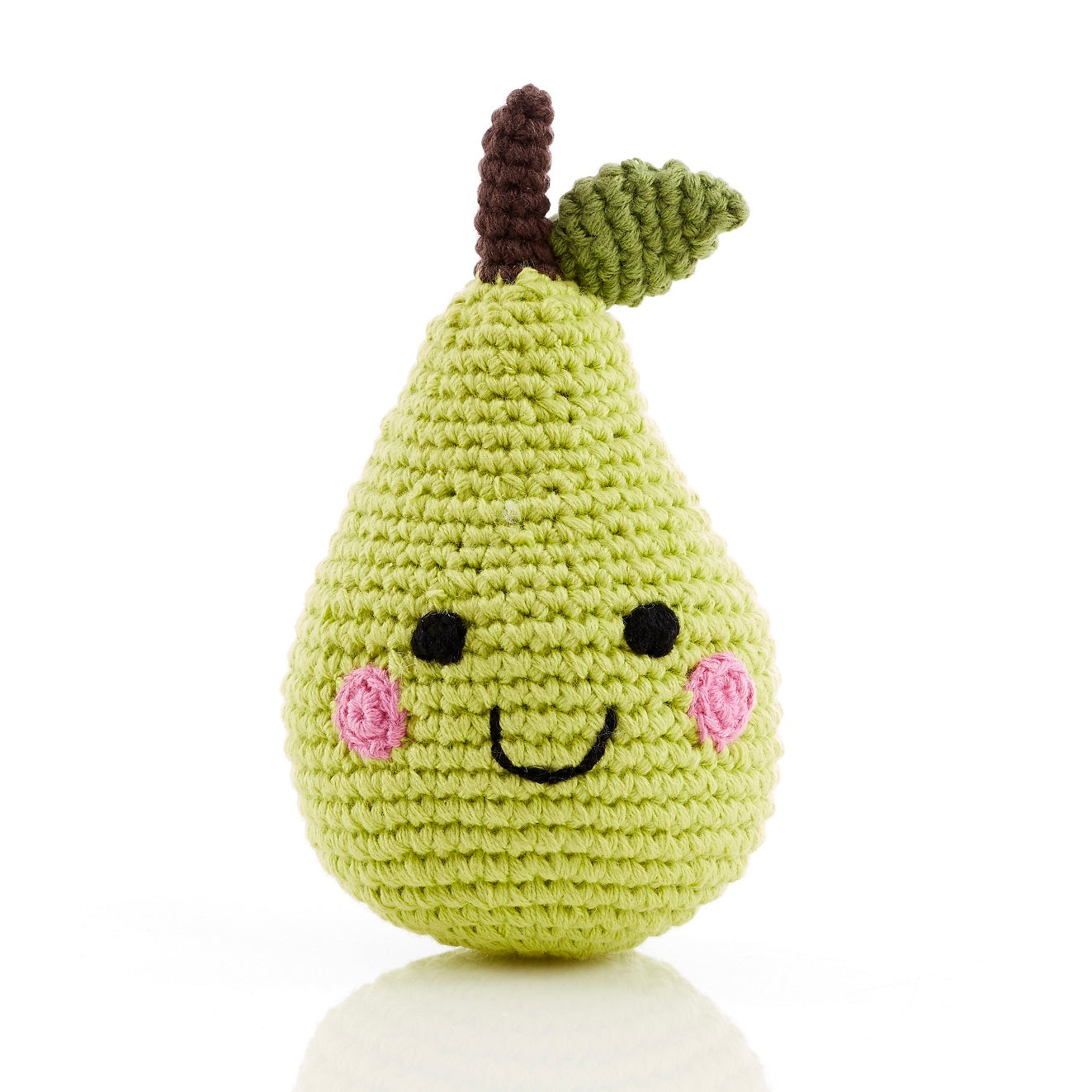 Knitted Pear Friendly Fruit Rattle
