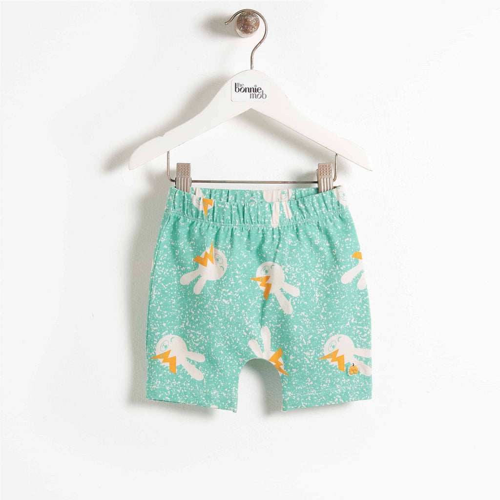 Bonnie Mob Aqua Bunny Print Shorts