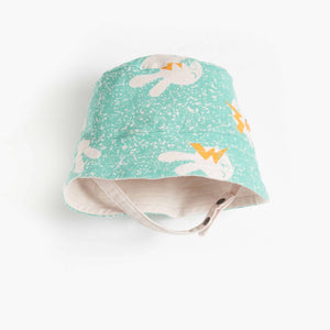 Bonnie Mob Bowen Bunny Print Reversible Sun Hat - Aqua