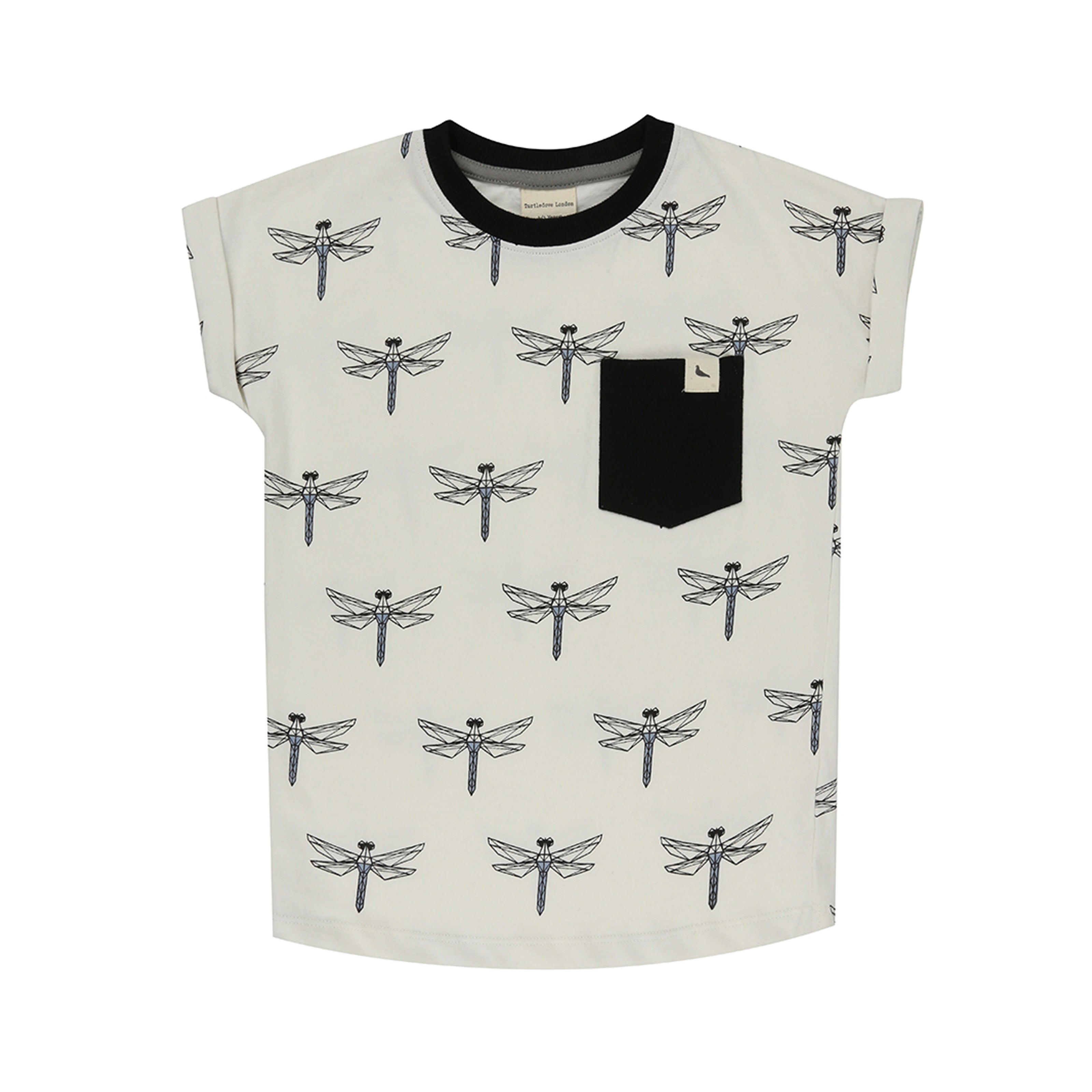 Turtledove London Longer Length Dragonfly T-Shirt