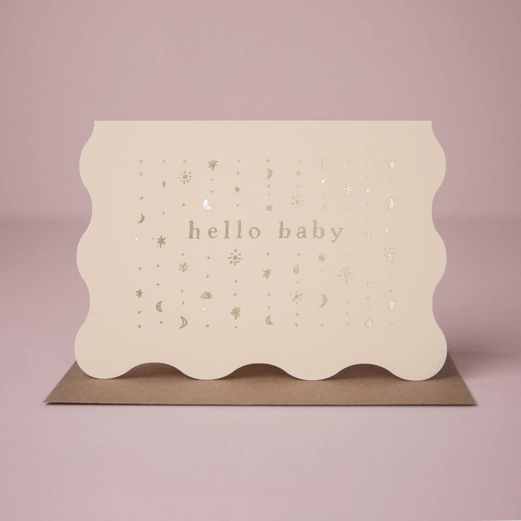 Stars Hello Baby Card | New Baby Card | Gender Neutral Card