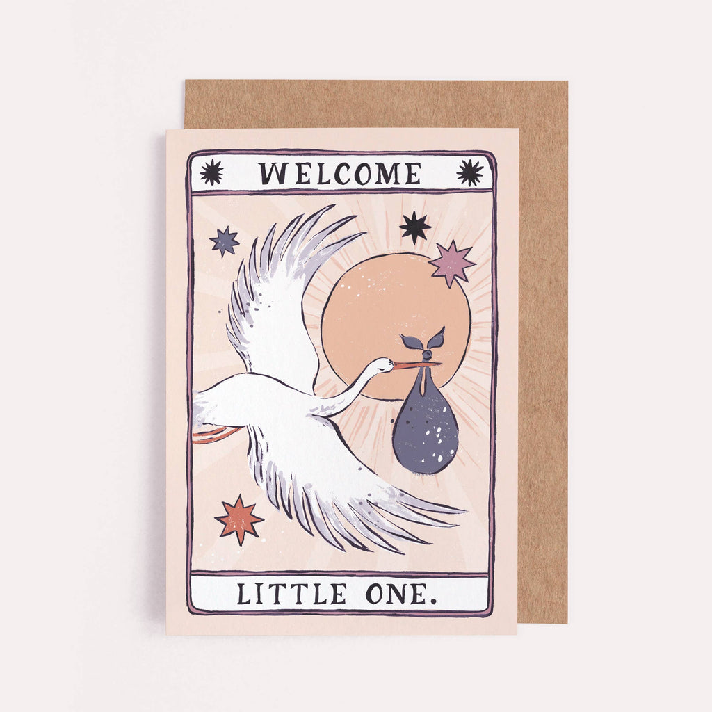 Stork New Baby Card | Gender Neutral Baby | Congratulations Cards
