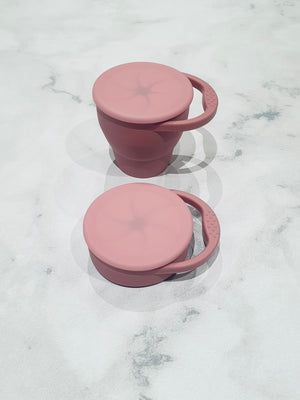 Luna Rose Powder Rose Collapsible Travel Snack Pot with Lid