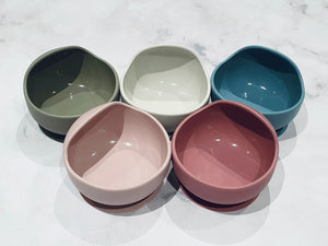 Luna Rose Soft Khaki Silicone Bowl & Spoon Set