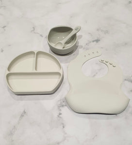 Luna Rose White Sand Silicone Weaning Set