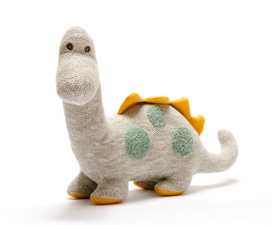 Knitted Large Organic Cotton Diplodocus Toy