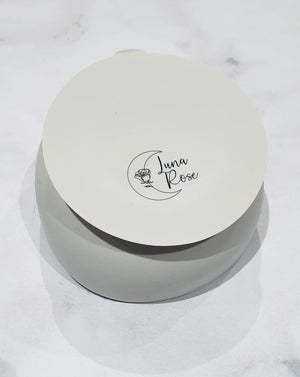 Luna Rose White Sand Silicone Bowl & Spoon Set