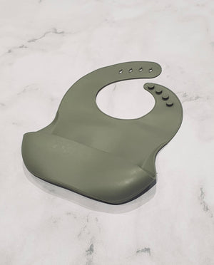 Luna Rose Soft Khaki Silicone Weaning Set