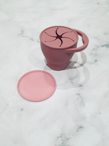 Luna Rose Powder Rose Collapsible Travel Snack Pot with Lid