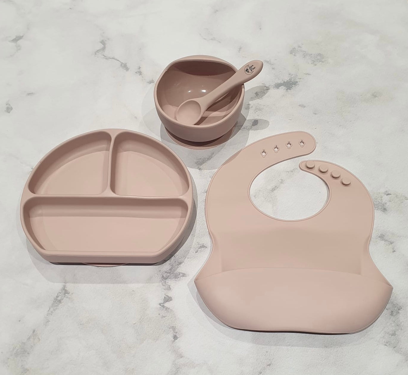 Luna Rose Dusty Rose Silicone Weaning Set