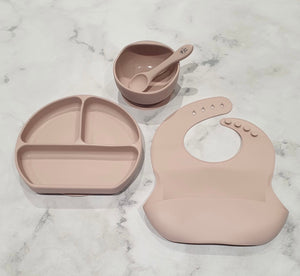 Luna Rose Dusty Rose Silicone Weaning Set