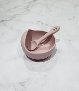 Luna Rose Dusty Rose Silicone Weaning Set