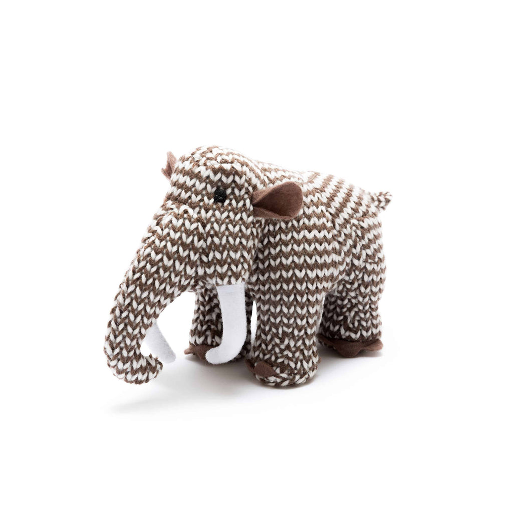 Knitted Small Woolly Mammoth Toy Rattle