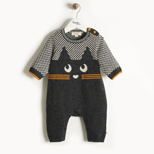 Bonnie Mob Markie Cat Intarsia Playsuit