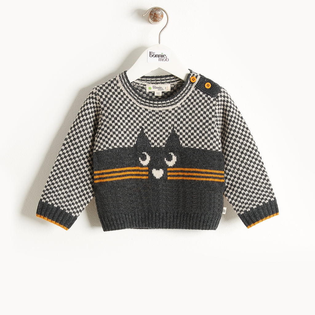 Bonnie Mob Mayfield Cat Intarsia Sweater