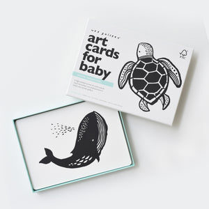 Wee Gallery Black & White Art Cards - Ocean Animals