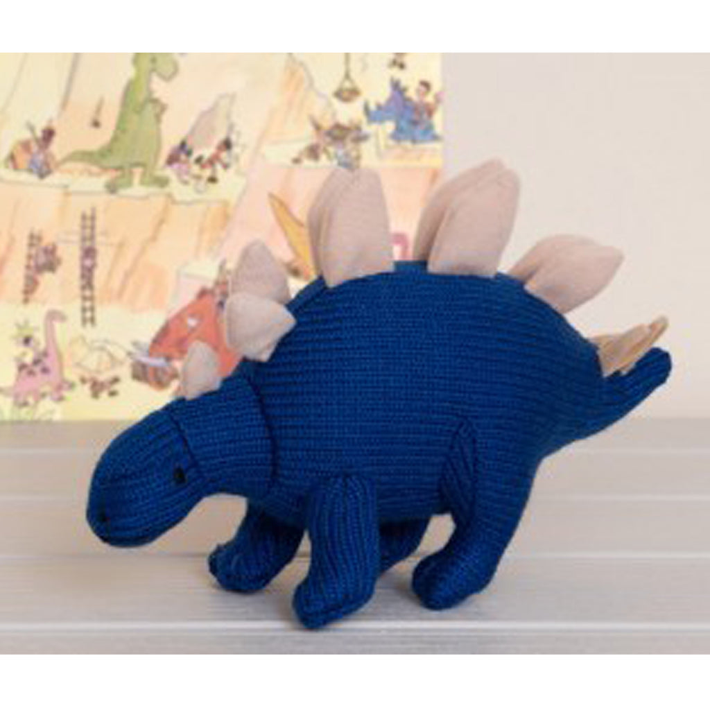 Knitted Stegosaurus Rattle Toy