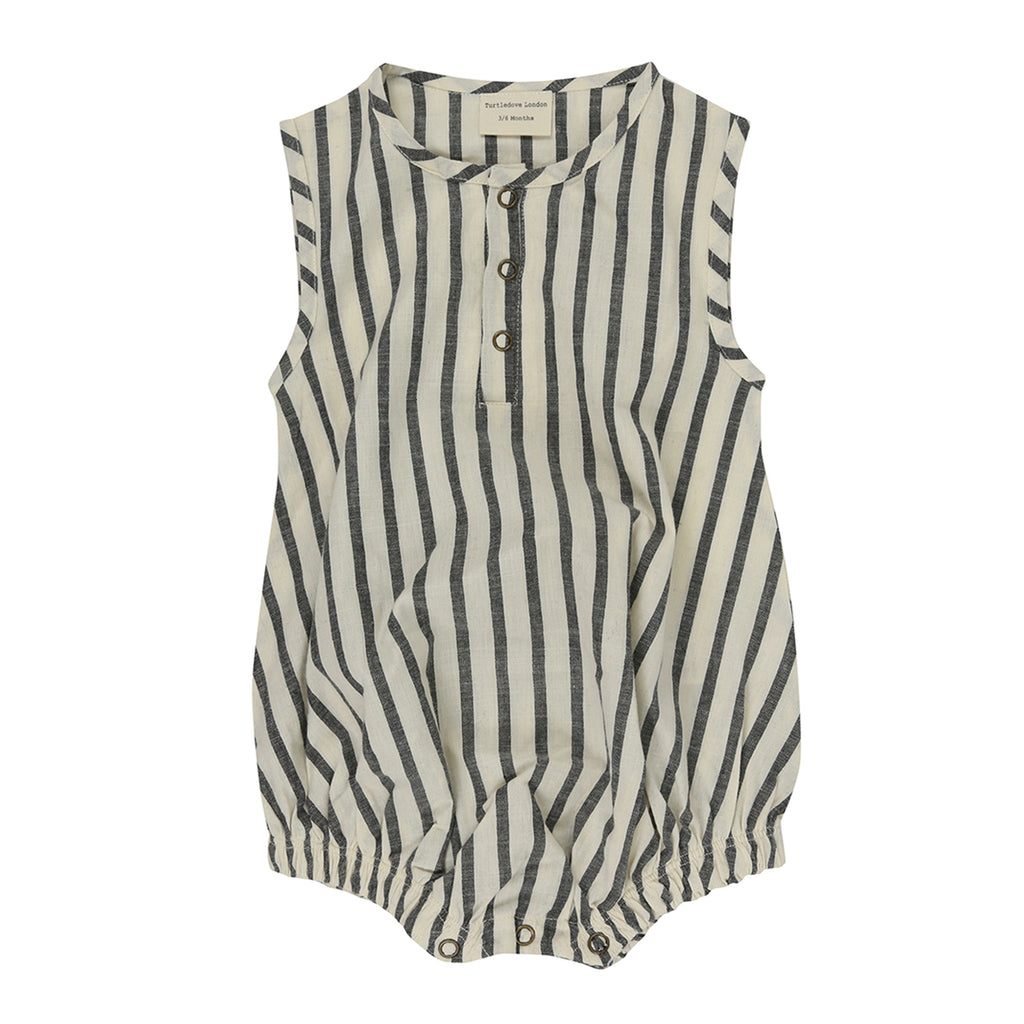 Turtledove London Stripe Woven Bubble Romper