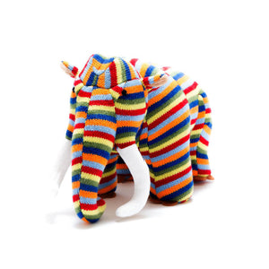 Knitted Rainbow Medium Stripe Wooly Mammoth