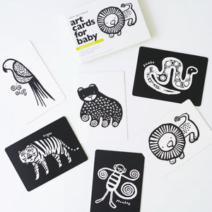 Wee Gallery Black & White Art Cards - Jungle Animals